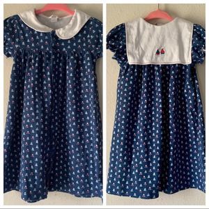 Kissy Kissy blue white sailboat dress 3T